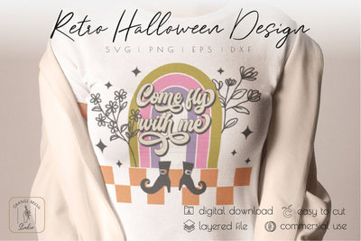 Halloween Floral Witch SVG File Retro Halloween Quote SVG OrangeBrushStudio 