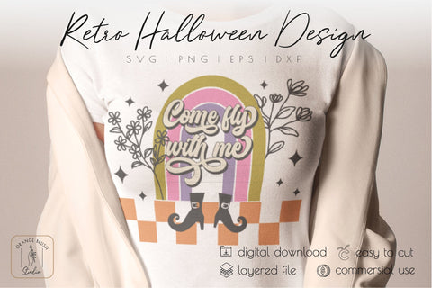 Halloween Floral Witch SVG File Retro Halloween Quote SVG OrangeBrushStudio 
