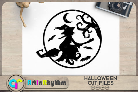 Halloween flying witch SVG SVG Artinrhythm shop 