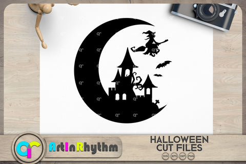 Halloween flying witch SVG SVG Artinrhythm shop 