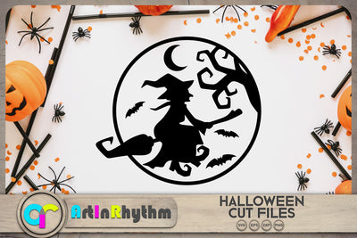 Halloween flying witch SVG SVG Artinrhythm shop 