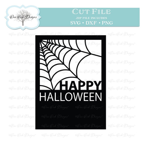 Halloween Frame Cut File SVG DXF PNG SVG One Oak Designs 