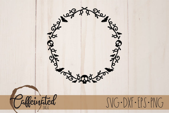Halloween Frame SVG, Halloween Wreath SVG SVG Caffeinated SVGs 