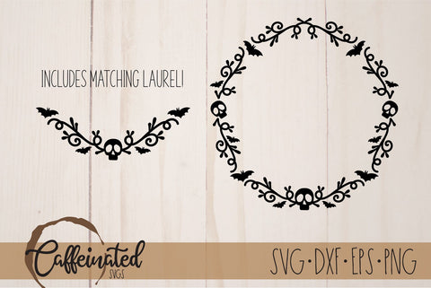 Halloween Frame SVG, Halloween Wreath SVG SVG Caffeinated SVGs 