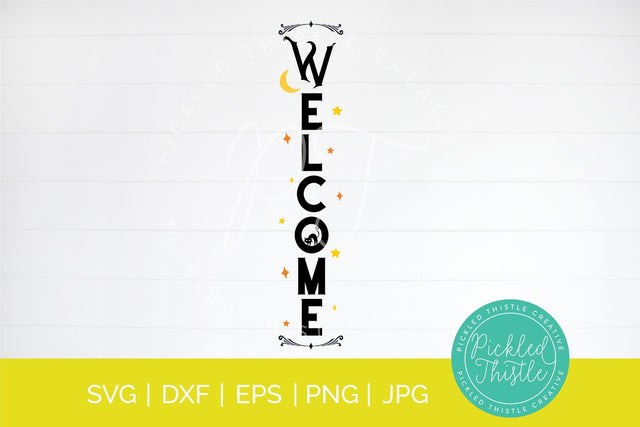 Halloween Front Porch Sign SVG - Halloween Welcome Sign SVG Pickled Thistle Creative 