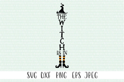 Halloween Front Porch Sign SVG - The Witch Is In SVG - Tall Sign SVG, Halloween Vertical Sign SVG Simply Cutz 