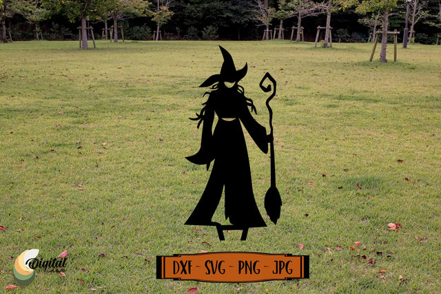 Halloween garden decor Laser Cut. Witch design SVG. SVG Evgenyia Guschina 