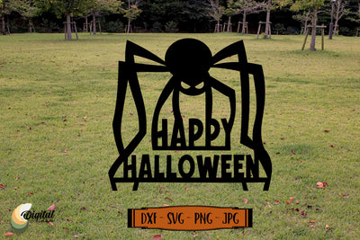 Halloween garden design Laser Cut. Scary spider design SVG. SVG Evgenyia Guschina 
