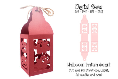 Halloween ghost and pumpkin lantern SVG file. SVG Digital Gems 