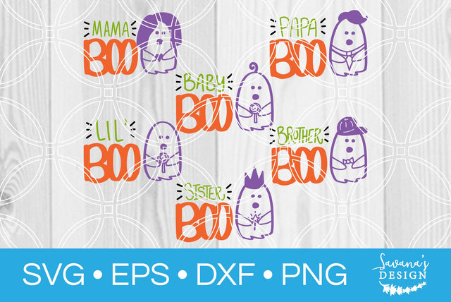 Halloween Ghost Family Bundle SVG SavanasDesign