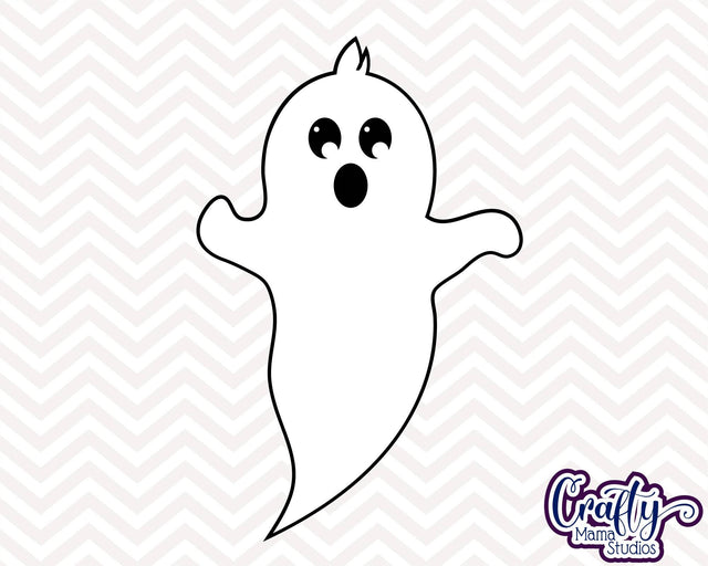 Halloween - Ghost - Kid's Halloween SVG Crafty Mama Studios 