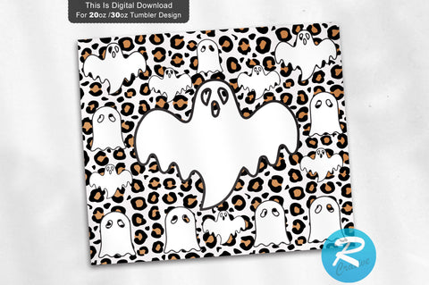 Halloween Ghost Leopard 20 oz / 30 oz Tumbler PNG Sublimation Regulrcrative 