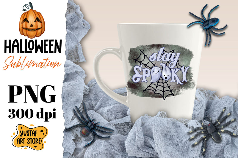 Halloween ghost sublimation design. Stay Spooky. Sublimation Yustaf Art Store 