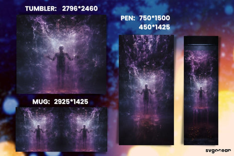 Halloween Ghost Wrap Bundle | Tumbler | Mug | Pen Sublimation SvgOcean 