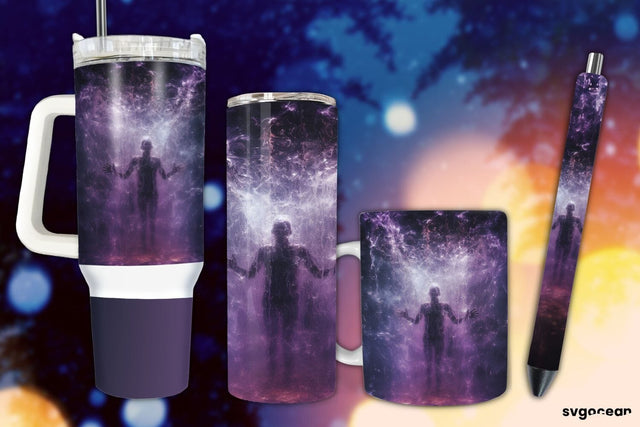 Halloween Ghost Wrap Bundle | Tumbler | Mug | Pen Sublimation SvgOcean 