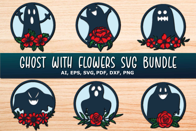 Halloween Ghosts Door Hanger SVG Bundle SVG MD JOYNAL ABDIN 
