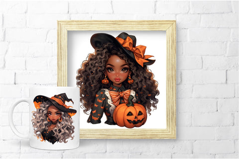 Halloween Girl Clipart Bundle Fashion Sublimation PNG Sublimation OrangeBrushStudio 