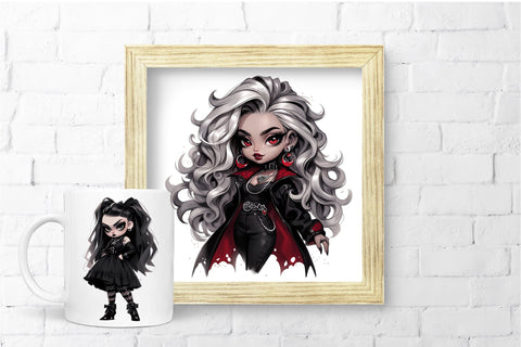 Halloween Girl Clipart, Cute Girl Sublimation, Chibi Clipart Sublimation OrangeBrushStudio 