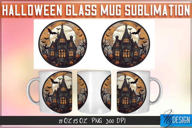 Halloween Glass 11 | 15 Oz Mug Sublimation Sublimation Fly Design 