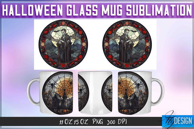 Halloween Glass 11 | 15 Oz Mug Sublimation Sublimation Fly Design 