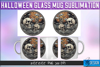 Halloween Glass 11 | 15 Oz Mug Sublimation Sublimation Fly Design 