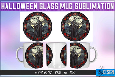 Halloween Glass 11 | 15 Oz Mug Sublimation Sublimation Fly Design 