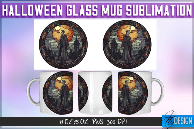 Halloween Glass 11 | 15 Oz Mug Sublimation Sublimation Fly Design 