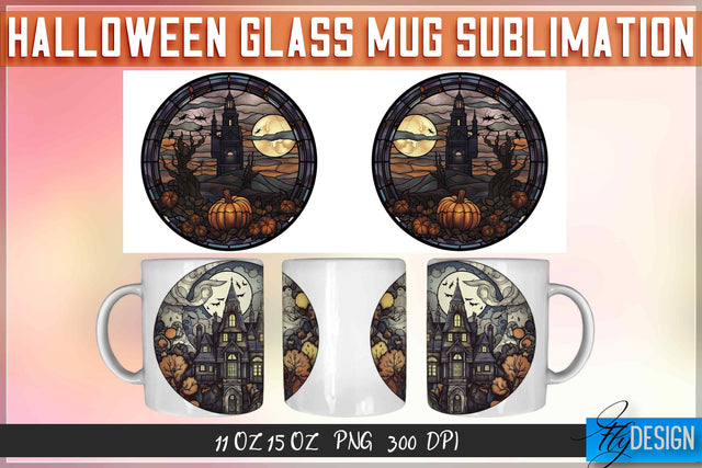 Halloween Glass 11 | 15 Oz Mug Sublimation Sublimation Fly Design 