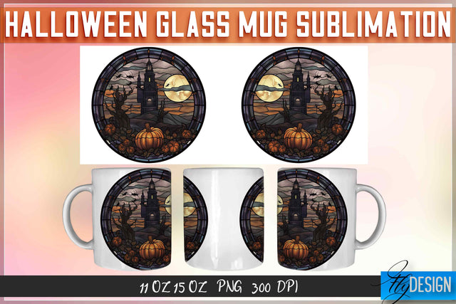 Halloween Glass 11 | 15 Oz Mug Sublimation Sublimation Fly Design 