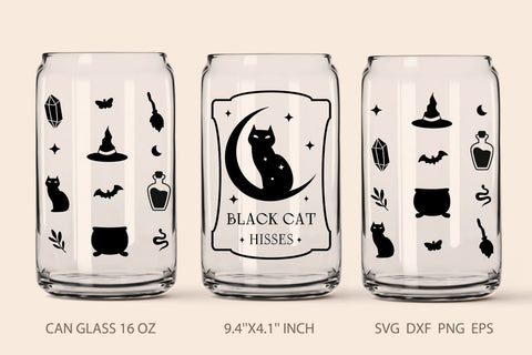 Halloween glass can bundle SVG KMarinaDesign 