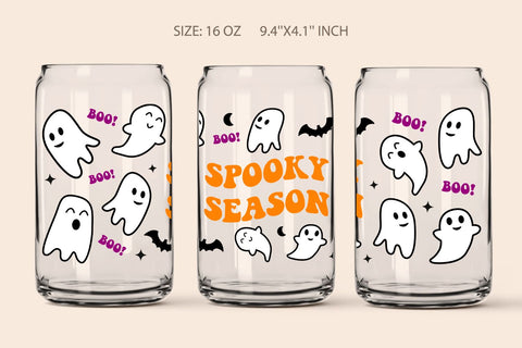 halloween glass can wrap svg bundle SVG KMarinaDesign 
