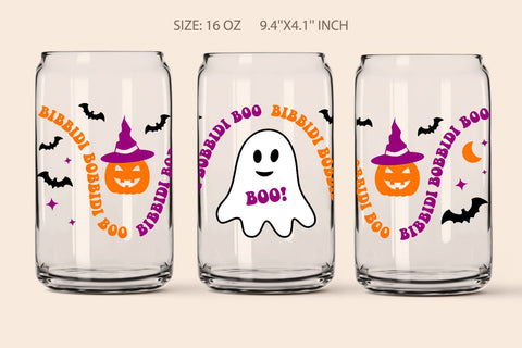 halloween glass can wrap svg bundle SVG KMarinaDesign 