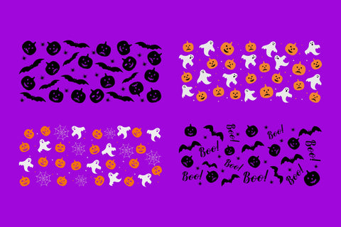 Halloween Glass Can Wrap SVG. Halloween Can Glass Designs SVG LaBelezoka 