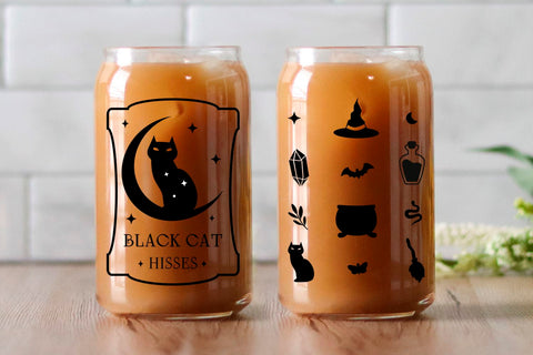 Halloween glass can wrap svg SVG KMarinaDesign 