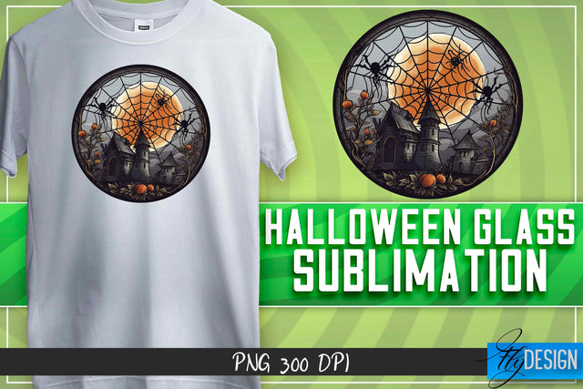 Halloween Glass Sublimation | T-Shirt Design Sublimation Fly Design 