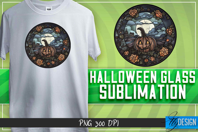 Halloween Glass Sublimation | T-Shirt Design Sublimation Fly Design 