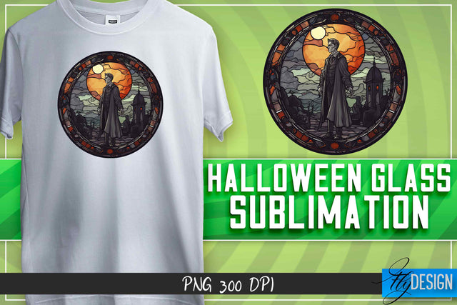 Halloween Glass Sublimation | T-Shirt Design Sublimation Fly Design 