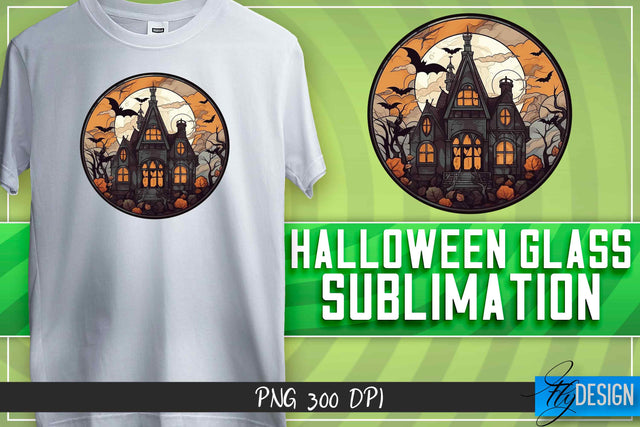 Halloween Glass Sublimation | T-Shirt Design Sublimation Fly Design 