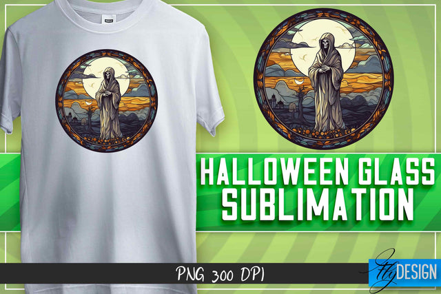 Halloween Glass Sublimation | T-Shirt Design Sublimation Fly Design 