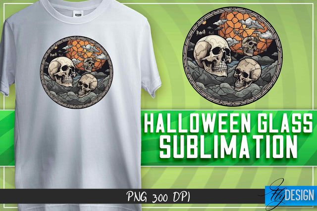 Halloween Glass Sublimation | T-Shirt Design Sublimation Fly Design 