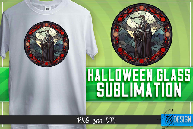 Halloween Glass Sublimation | T-Shirt Design Sublimation Fly Design 