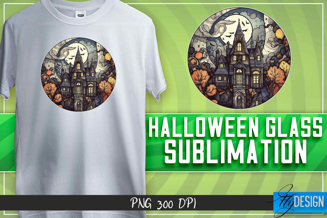 Halloween Glass Sublimation | T-Shirt Design Sublimation Fly Design 