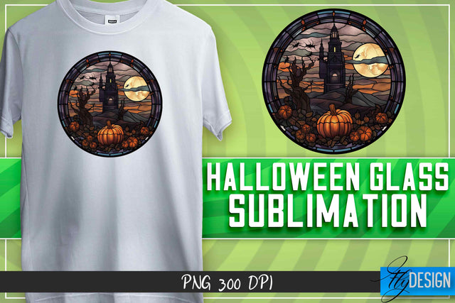 Halloween Glass Sublimation | T-Shirt Design Sublimation Fly Design 