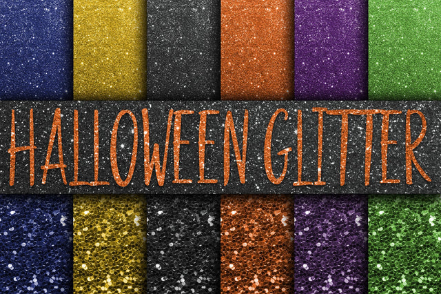 Halloween Glitter Digital Paper Textures Sublimation Old Market 