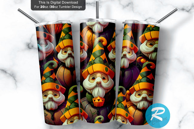 Halloween Gnome 20 oz / 30 oz Tumbler PNG Sublimation Regulrcrative 
