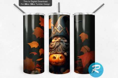 Halloween Gnome 20 oz / 30 oz Tumbler PNG Sublimation Regulrcrative 