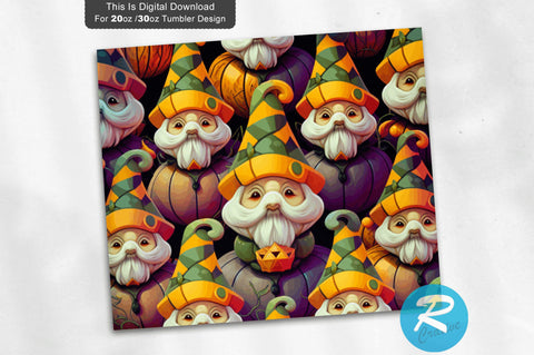 Halloween Gnome 20 oz / 30 oz Tumbler PNG Sublimation Regulrcrative 