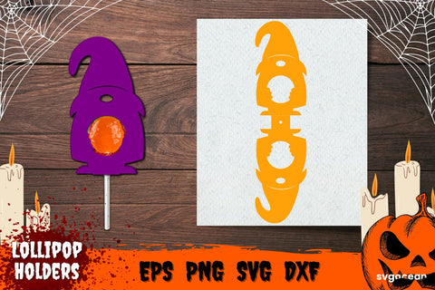 Halloween Gnome Candy Holder | Lollipop Holders | Svg Bundle | Cut File SVG SvgOcean 