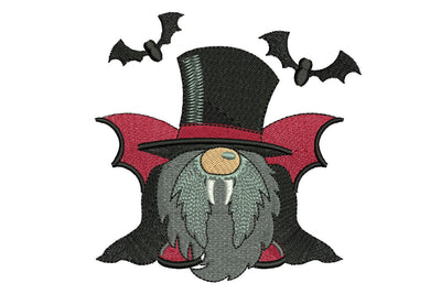 Halloween Gnome Dracula Embroidery Design. Cute Autumn Fall Gnome Machine embroidery design. Halloween Party Embroidery/Applique DESIGNS NextEmbroidery 