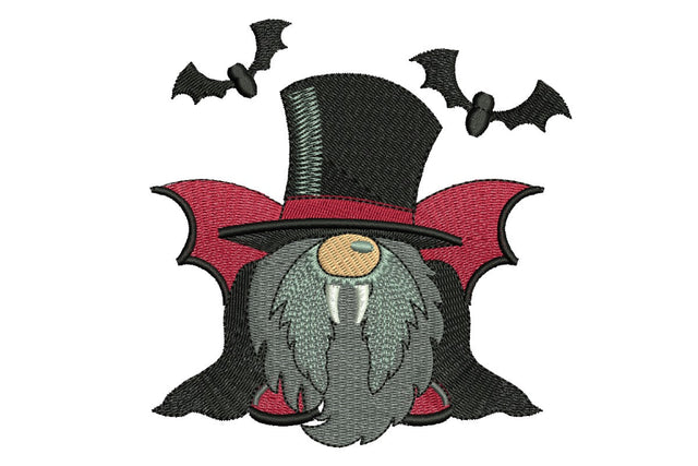 Halloween Gnome Dracula Embroidery Design. Cute Autumn Fall Gnome Machine embroidery design. Halloween Party Embroidery/Applique DESIGNS NextEmbroidery 